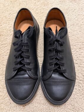 New Beckett Simonon Prieto Black Leather Low-Top Sneakers size men’s US 8/UK 7